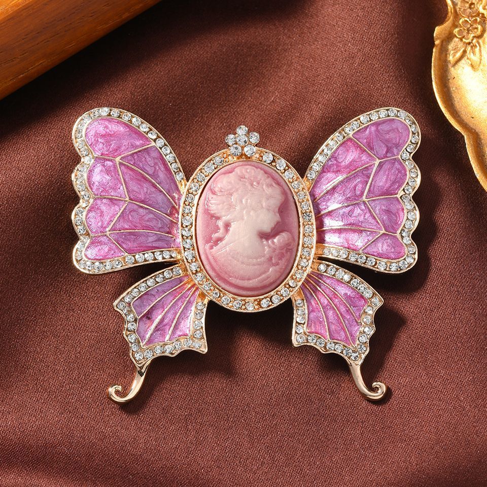 Victorian Cameo Butterfly Brooch