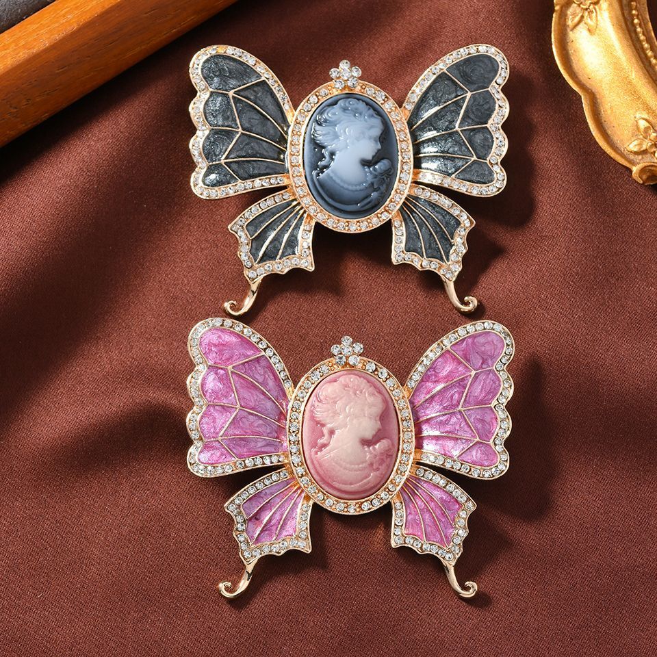 Victorian Cameo Butterfly Brooch