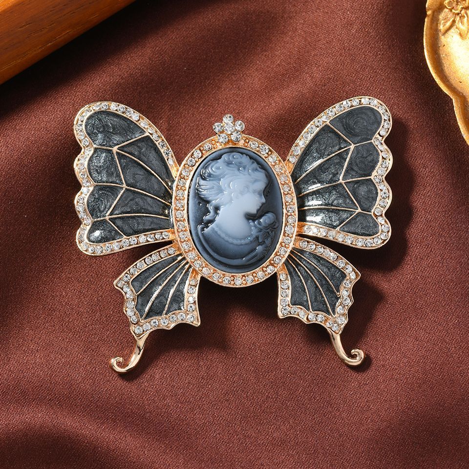Victorian Cameo Butterfly Brooch